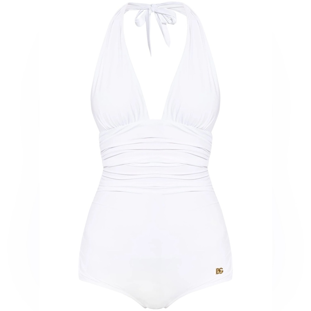 Dolce & Gabbana plunge-neck swimsuit